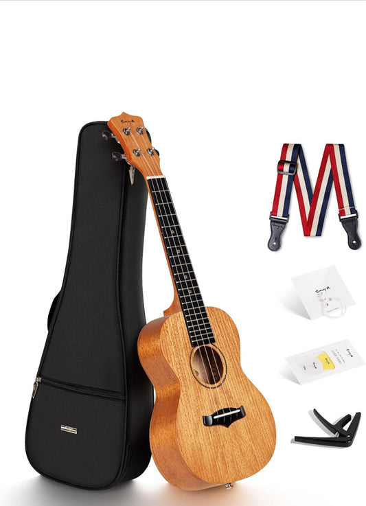 Enya Concert Ukulele 23 Inch Solid Mahogany Top Ukelele for Beginner