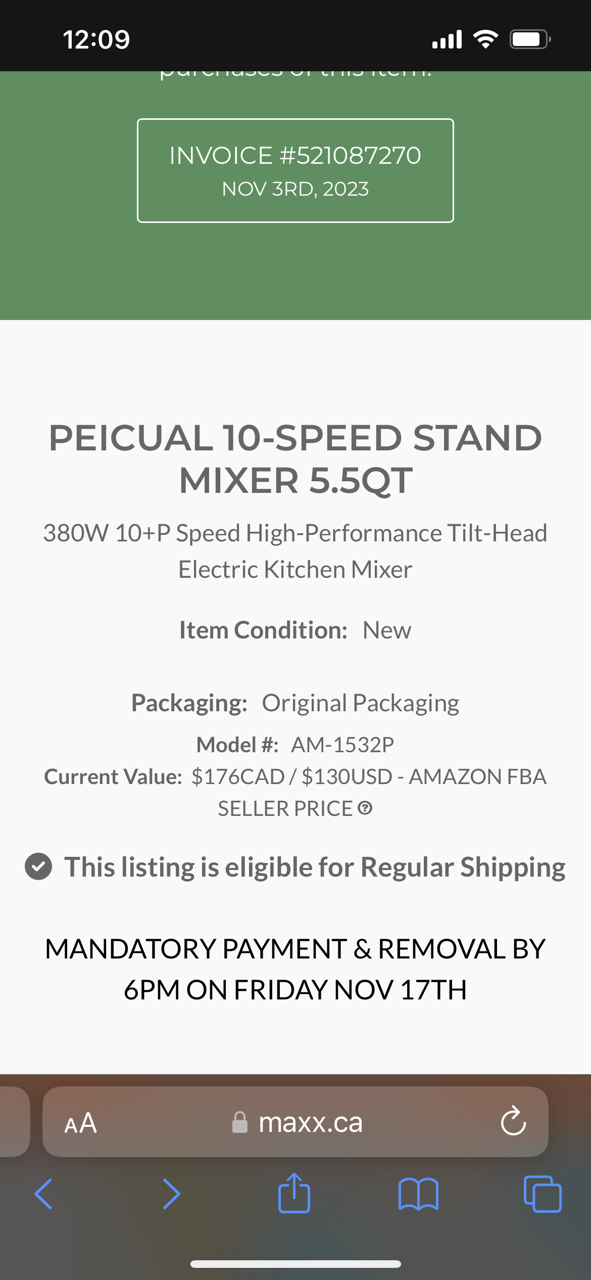 10 Speed Stand mixer